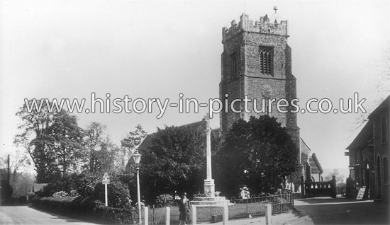 St Andrew Church, Earls Colne, Essex. c.1928